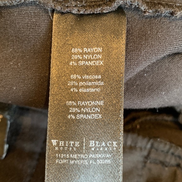 White House Black Market Women’s Size 4P 4 Petite Cropped Black Stretch Trousers - Picture 6 of 8